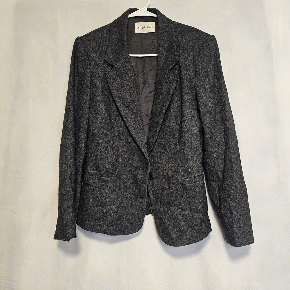 JH Collectibles Dark Gray 2 Pc Blazer And Pant Set 80% Wool Size 10